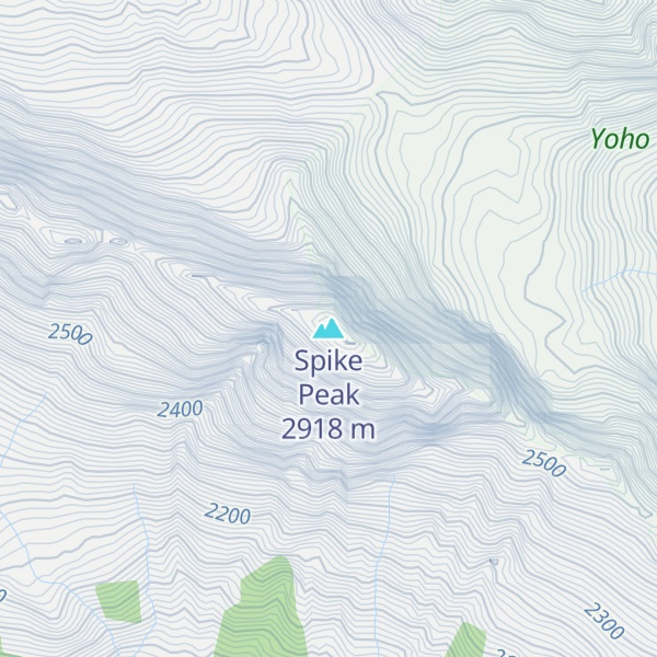 Map of Spike Peak