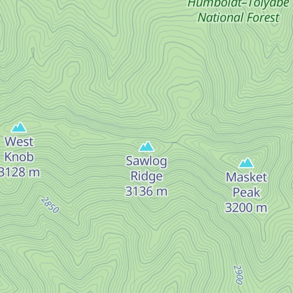Map of Sawlog Ridge