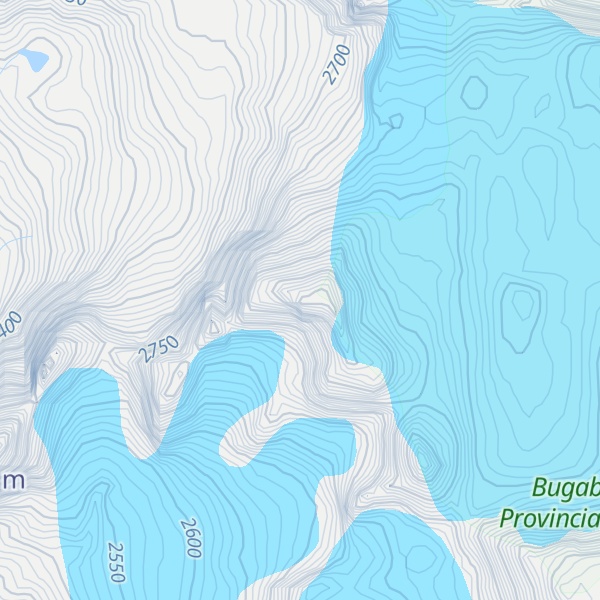 Map of Flattop Peak