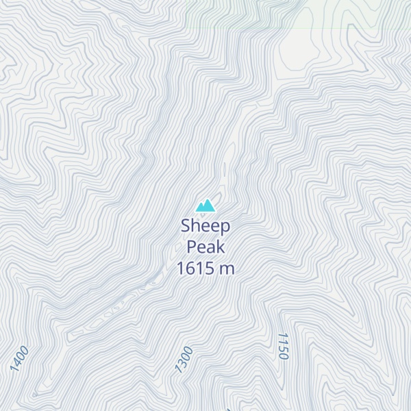 Map of Sheep Peak