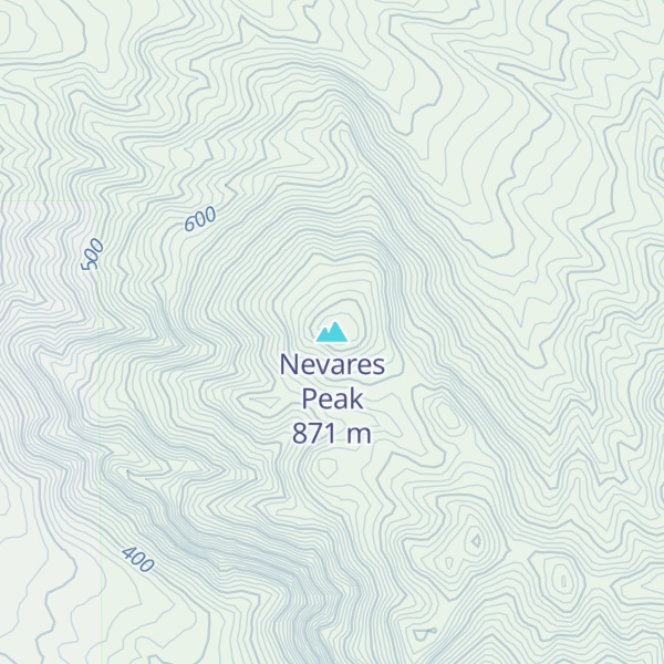 Map of Nevares Peak