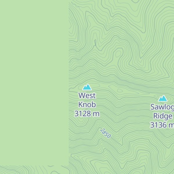 Map of West Knob