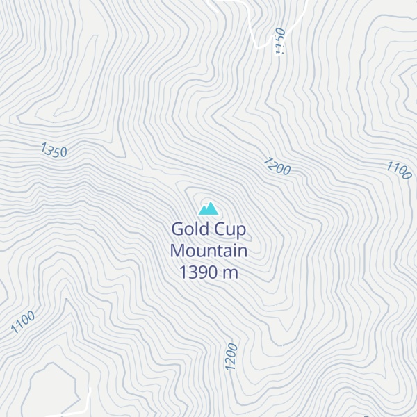 Map of Gold Cup Mountain
