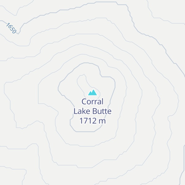 Map of Corral Lake Butte