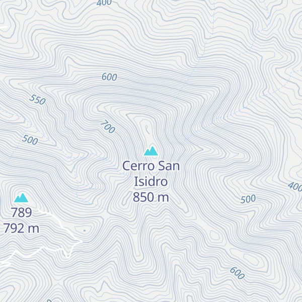 Map of Cerro San Isidro