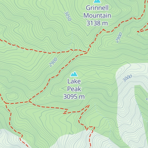 Map of Lake Peak
