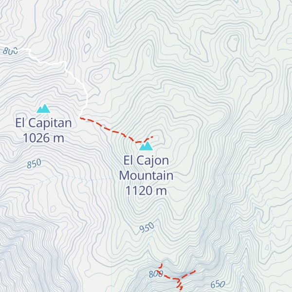 Map of El Cajon Mountain