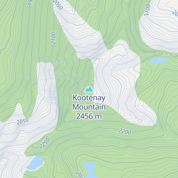 Map of Kootenay Mountain