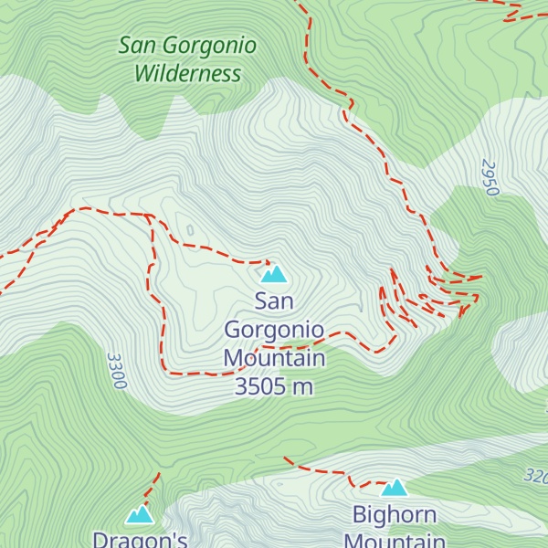 Map of San Gorgonio Mountain