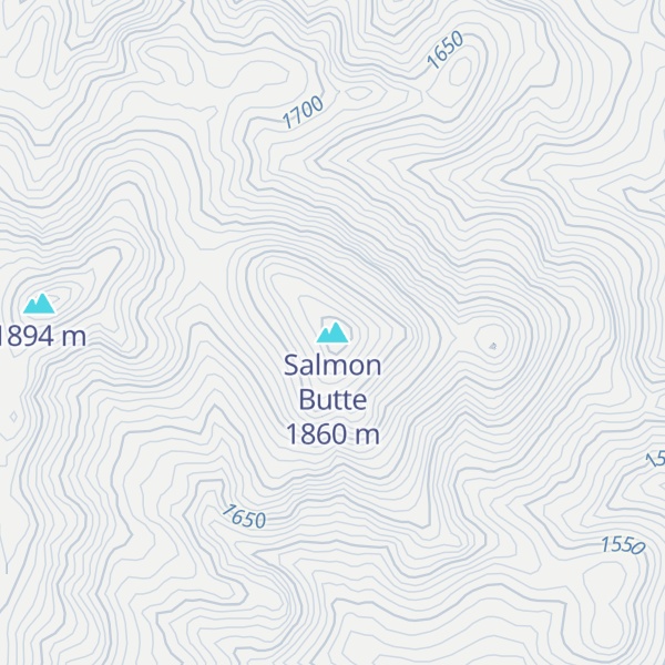 Map of Salmon Butte