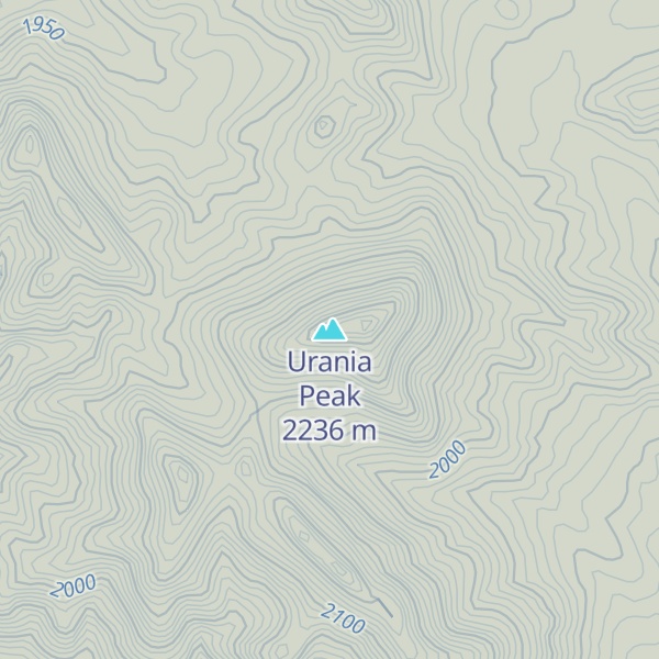 Map of Urania Peak