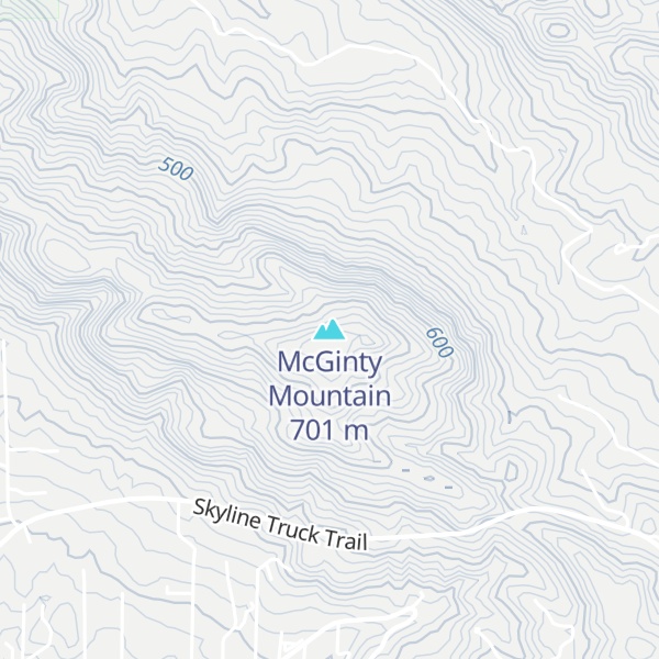 Map of McGinty Mountain