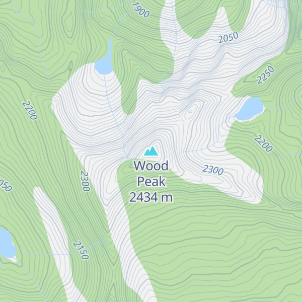 Map of Wood Peak