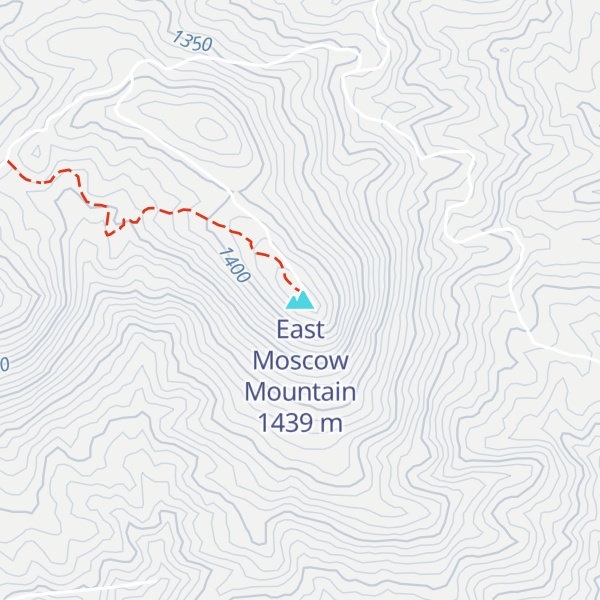 Map of East Moscow Mountain
