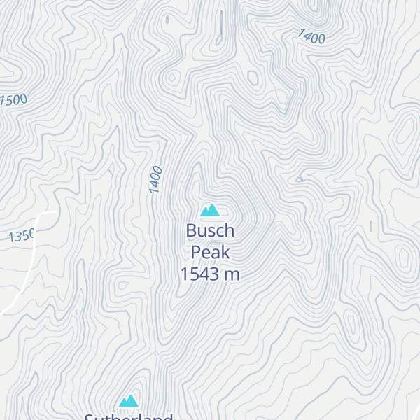 Map of Busch Peak