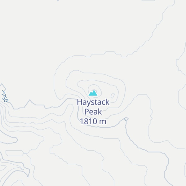 Map of Haystack Peak