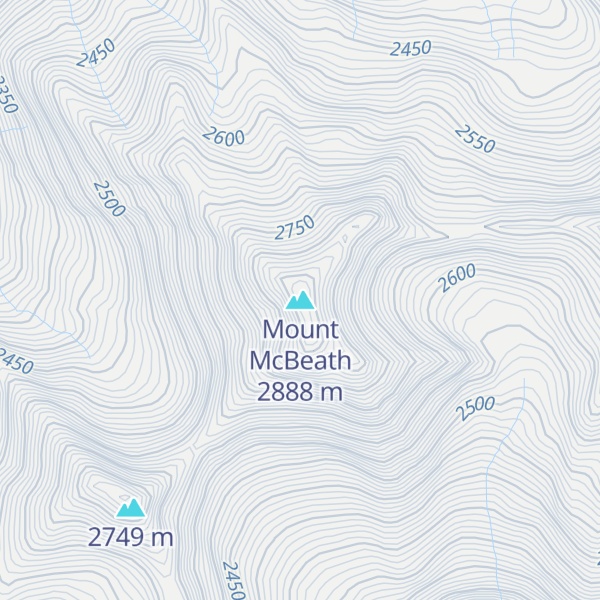 Map of Mount McBeath