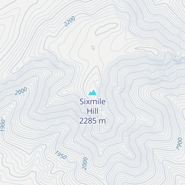Map of Sixmile Hill