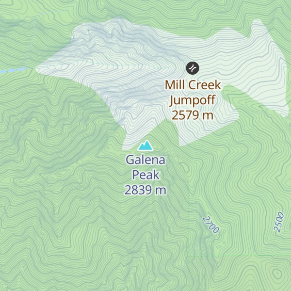 Map of Galena Peak