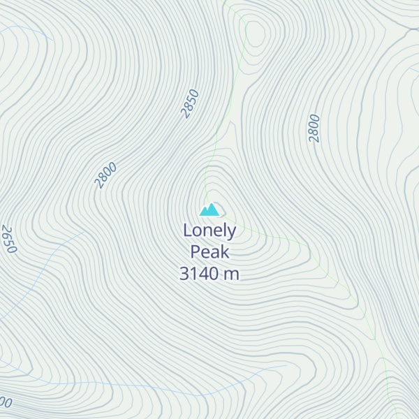 Map of Lonely Peak