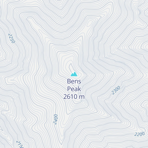 Map of Bens Peak