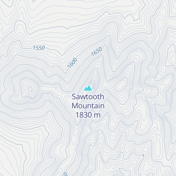 Map of Sawtooth Mountain