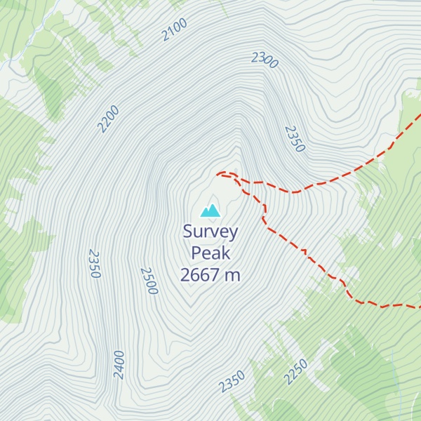 Map of Survey Peak