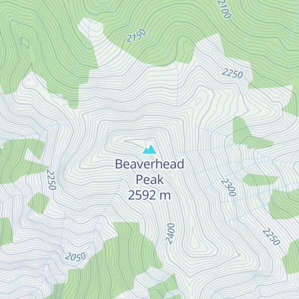Map of Beaverhead Peak