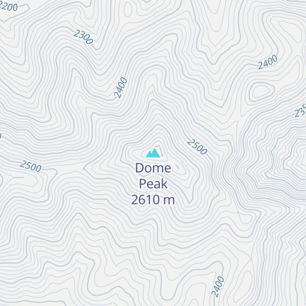Map of Dome Peak