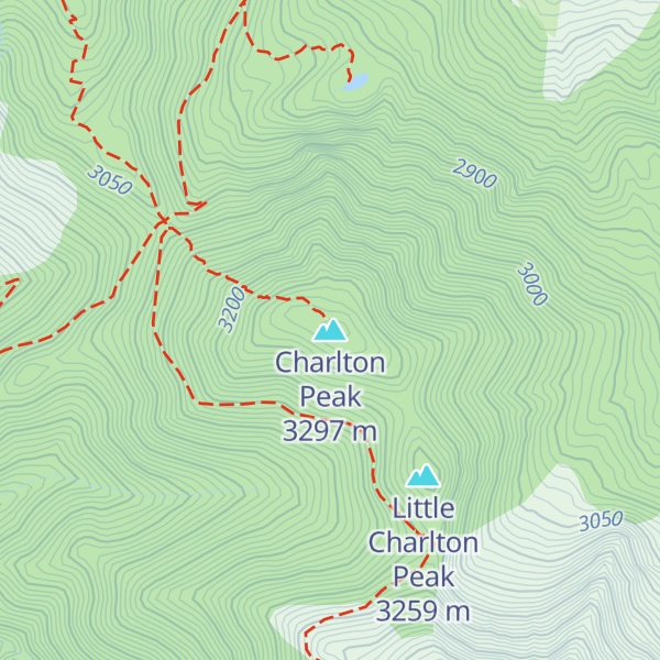Map of Charlton Peak