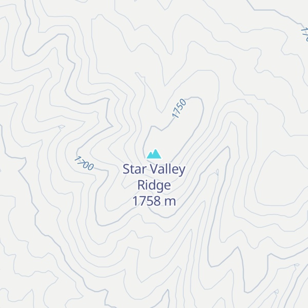Map of Star Valley Ridge