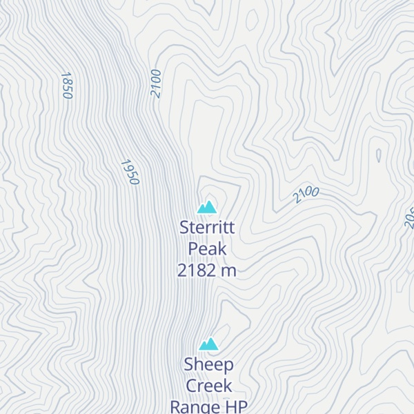 Map of Sterritt Peak