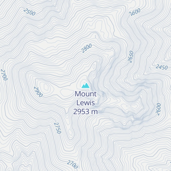 Map of Mount Lewis