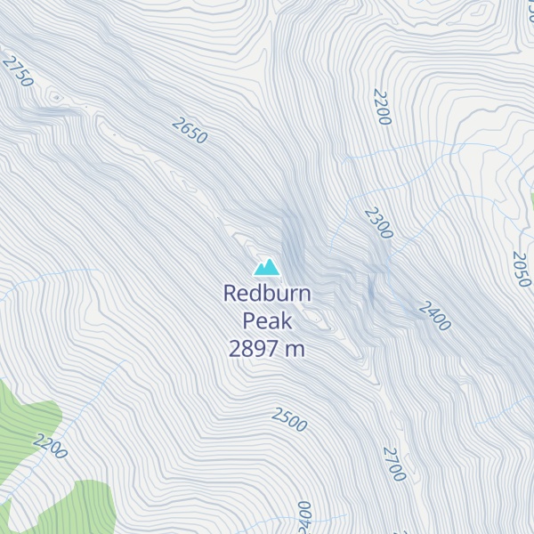 Map of Redburn Peak