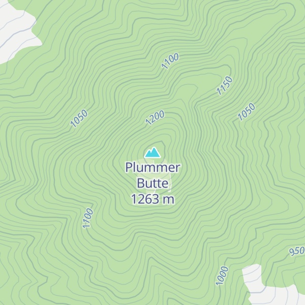 Map of Plummer Butte