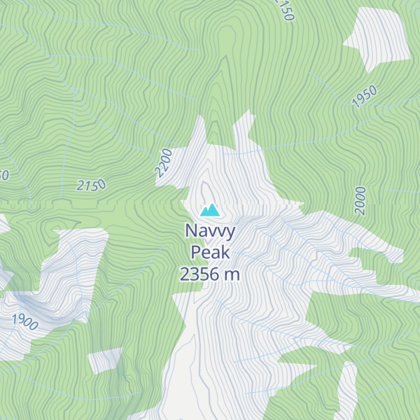 Map of Navvy Peak