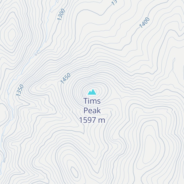 Map of Tims Peak