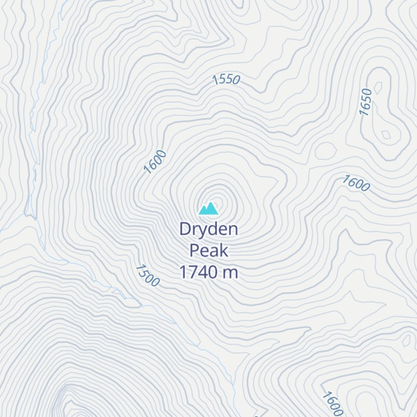 Map of Dryden Peak