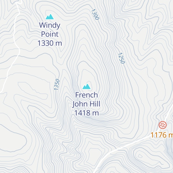 Map of French John Hill