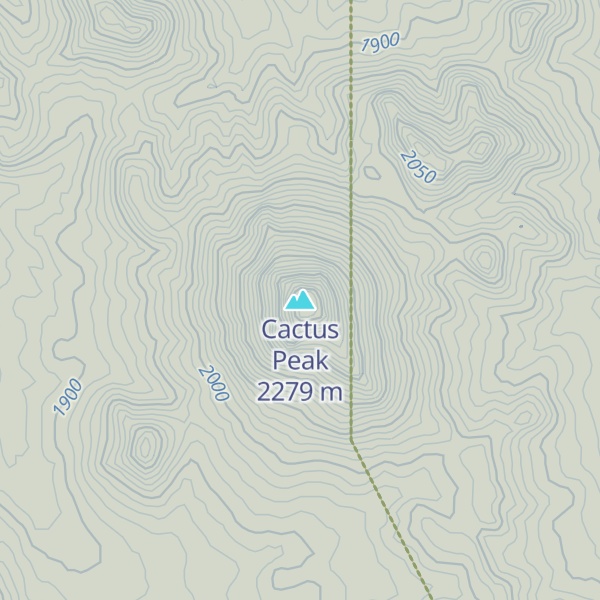 Map of Cactus Peak