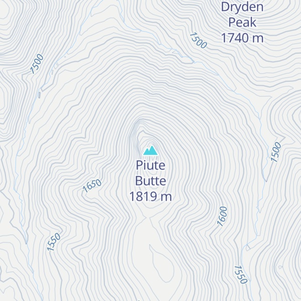 Map of Piute Butte