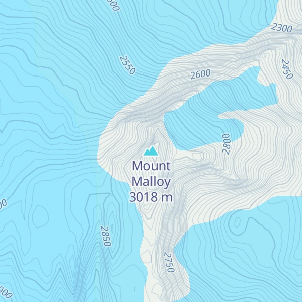 Map of Mount Malloy
