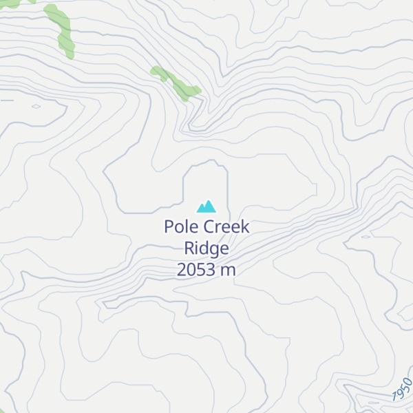 Map of Pole Creek Ridge