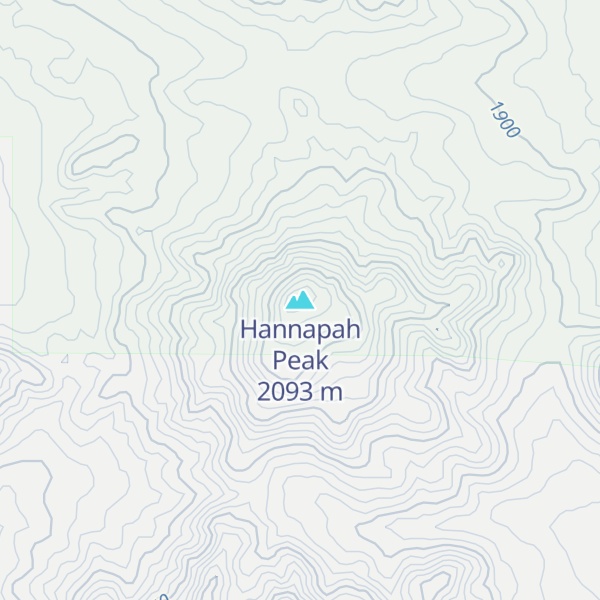 Map of Hannapah Peak
