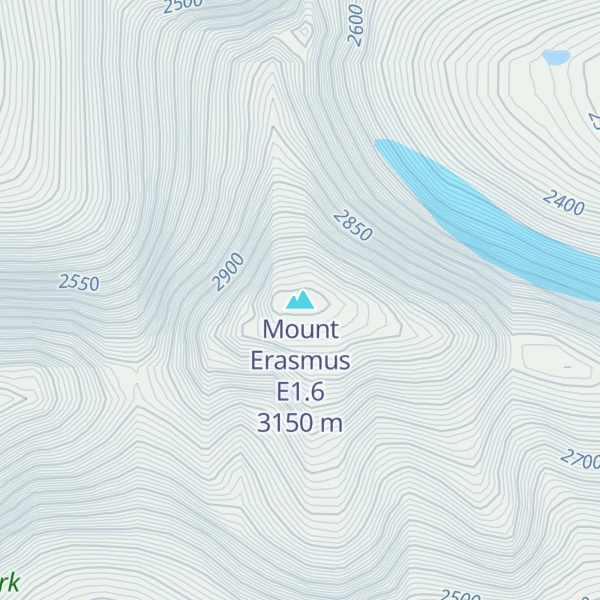 Map of Mount Erasmus E1.6