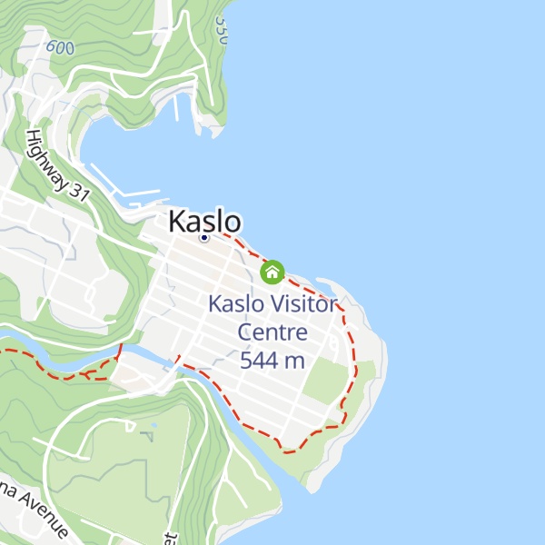 Map of Kaslo Visitor Centre
