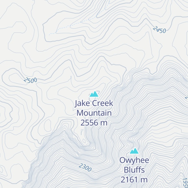 Map of Jake Creek Mountain