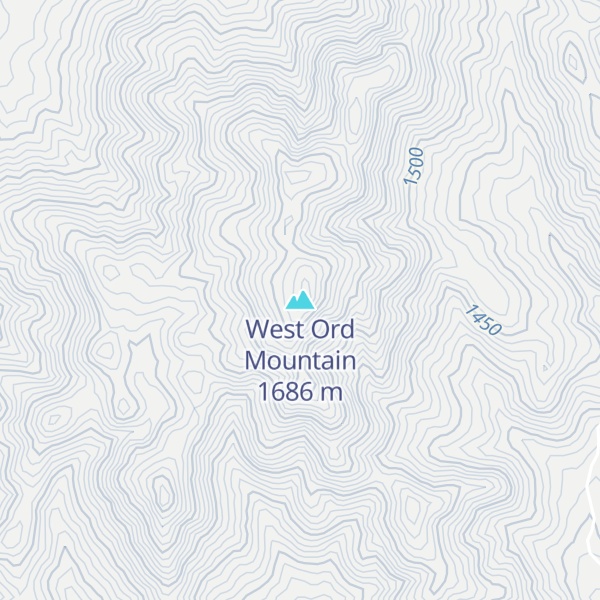 Map of West Ord Mountain