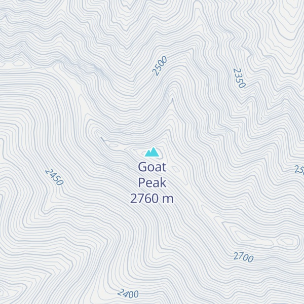 Map of Goat Peak
