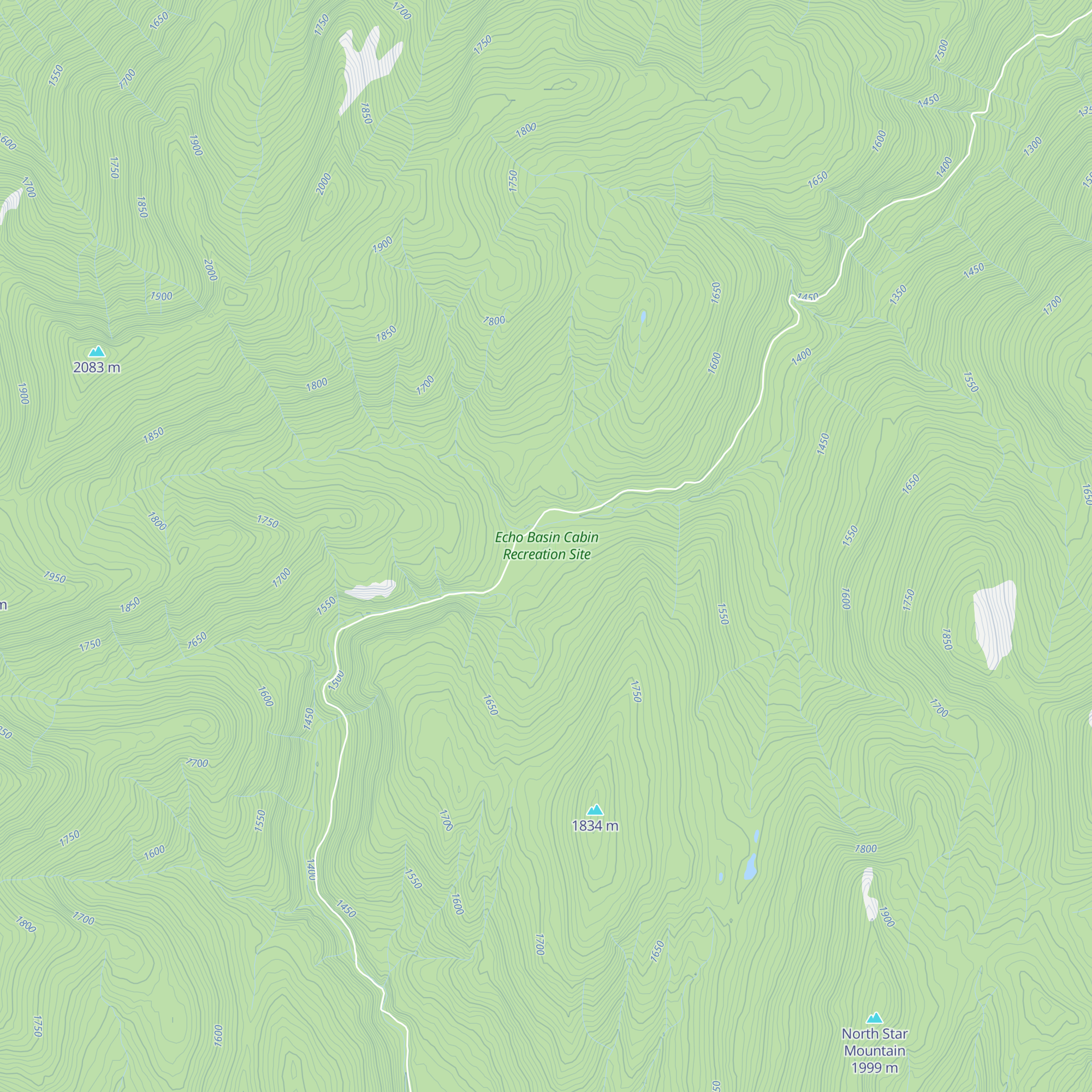 Echo Basin Cabin map